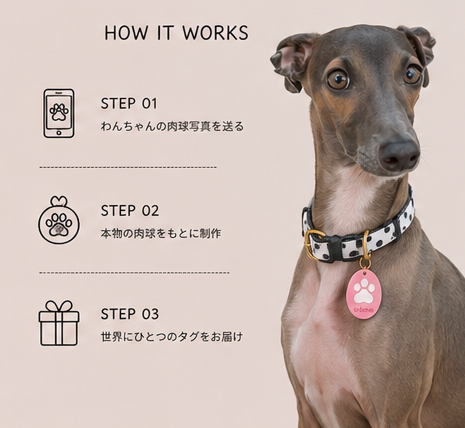 CUSTOM PAW TAG|うちの子 肉球キーホルダー