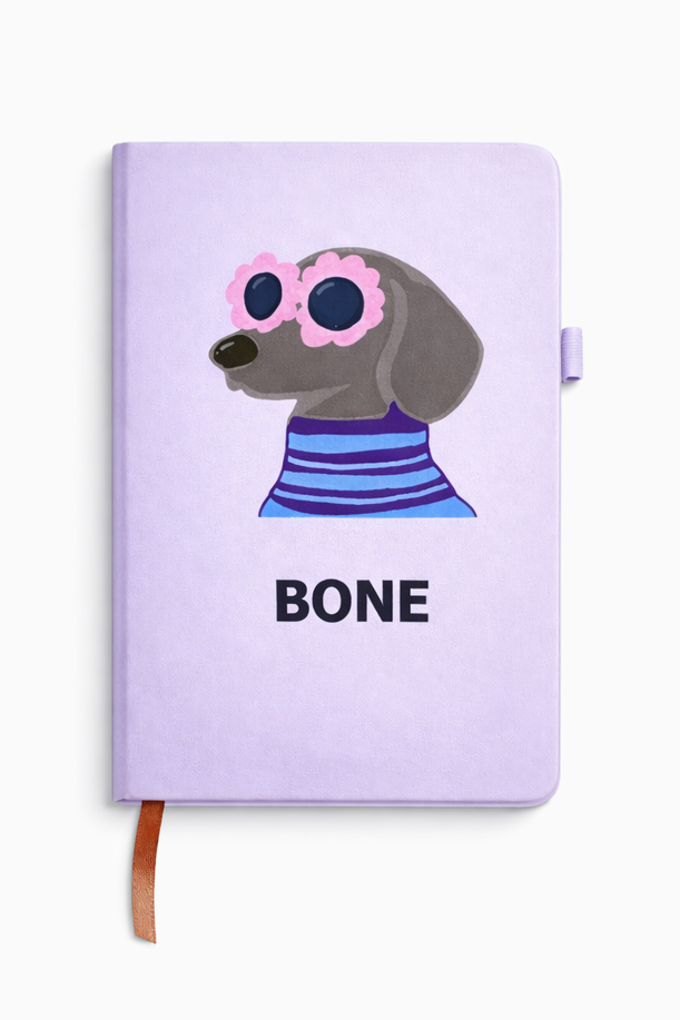 BONE ハードカバー（ゴムバンド付き）ノートブック
